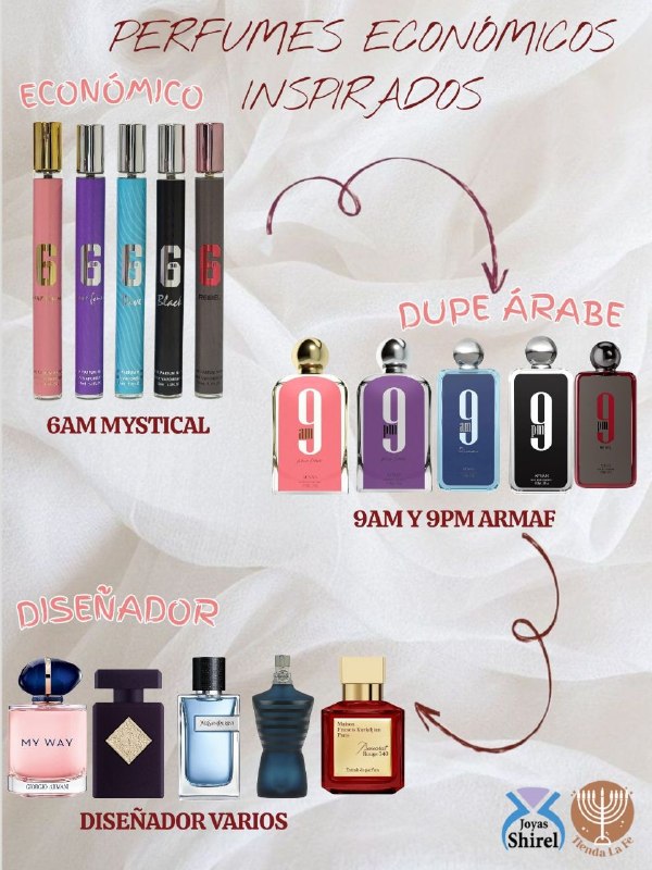 SET DE 5 PERFUMES ECONOMICOS EN TUBITO MYSTICAL 6AM EDP 5X35ML