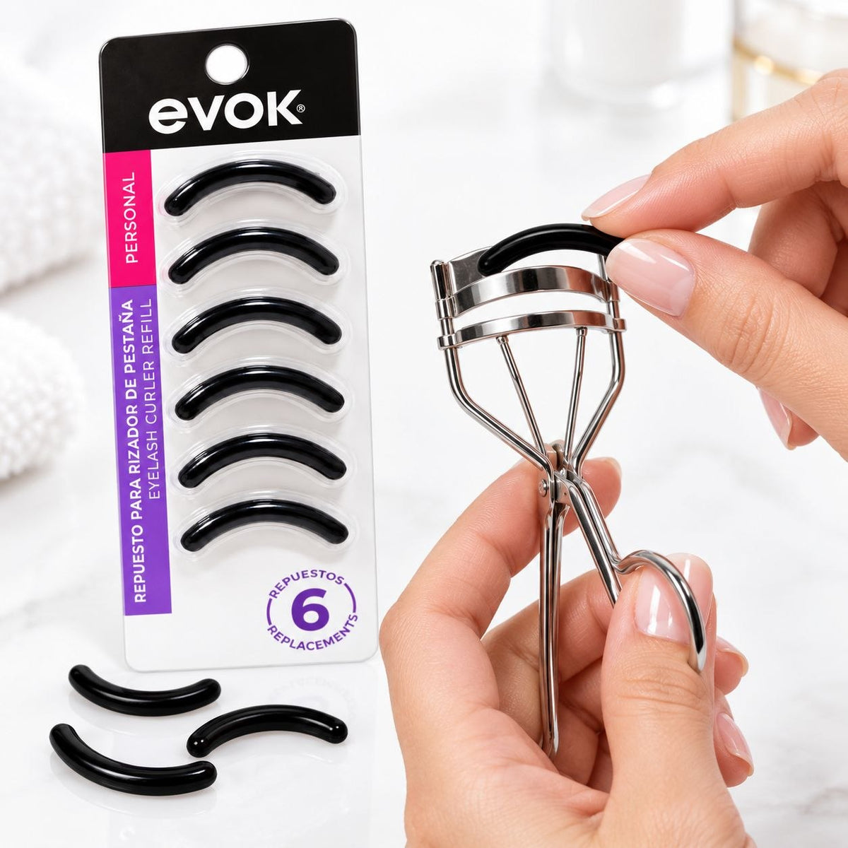 REPUESTOS DE GOMA PARA ENCRESPADOR 6UND EVOK