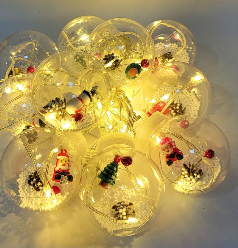 LUCES DECORATIVAS NAVIDEÑAS CORTINA DE LUZ LED DE 10 COLGANTES, PERFECTA PARA INTERIORES Y EXTERIORES, LUZ AMARILLA 23.5X16X16.5CM