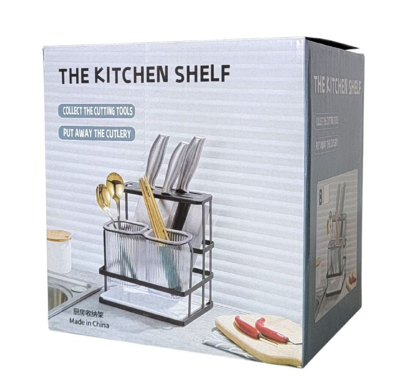 ESTANTE ORGANIZADOR Y ESCURRIDOR DE COCINA MULTIUSOS 20X20CM