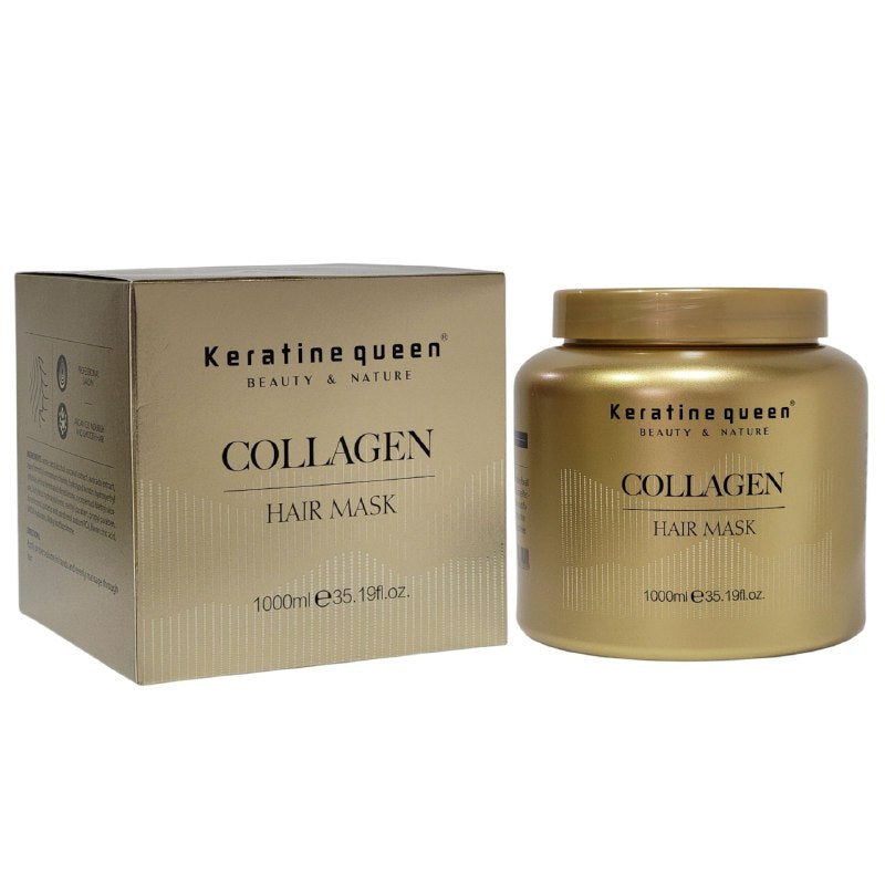 MASCARILLA PARA EL CABELLO CON COLÁGENO Y ACEITE DE MACADAMIA KERATINE QUEEN 1000ML