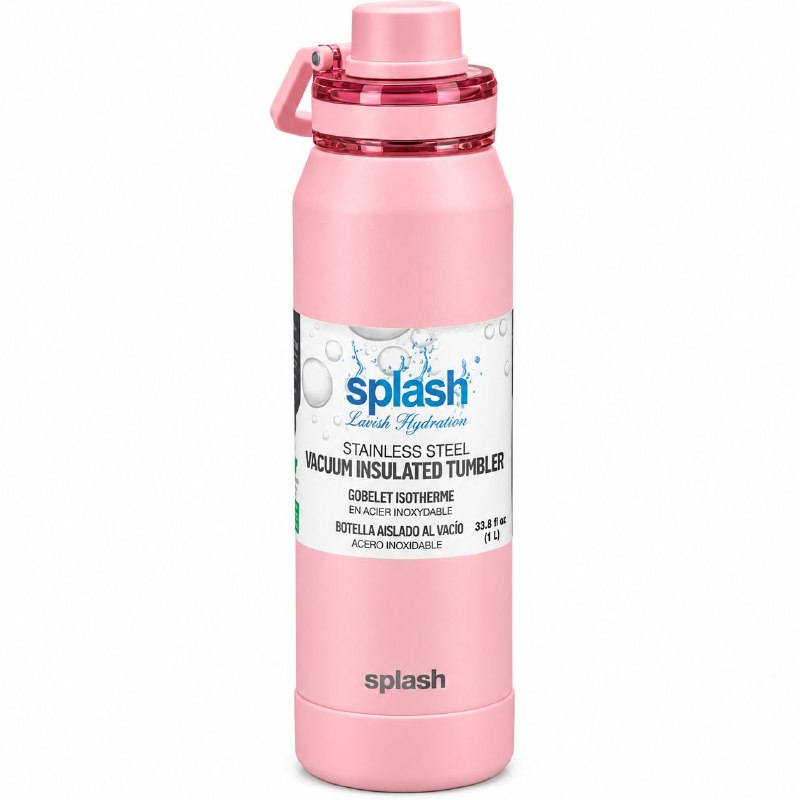 BOTE TERMICO DE ACERO INOXIDABLE CON ASA SPLASH 1000ML