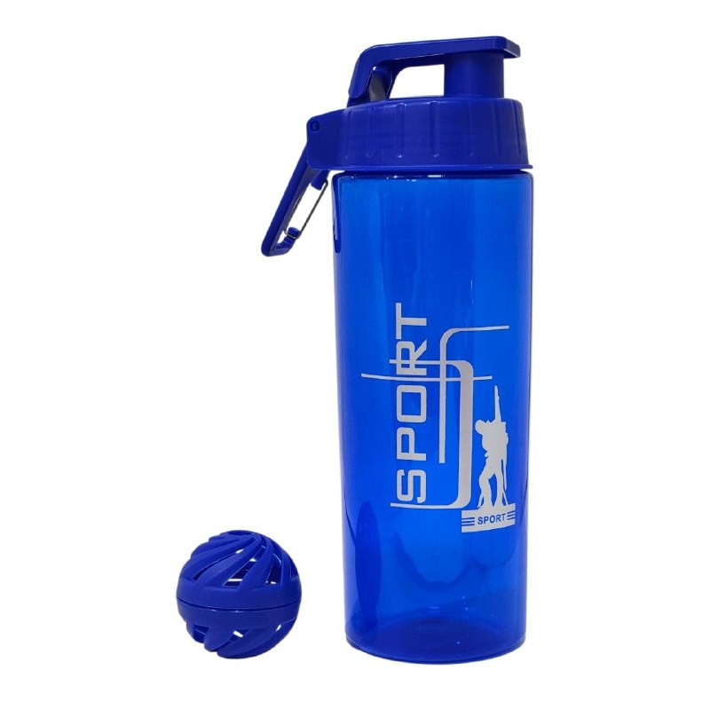 BOTELLA MEZCLADORA DEPORTIVA PORTATIL DE PLASTICO DE ALTA RESISTENCIA 26X6CM