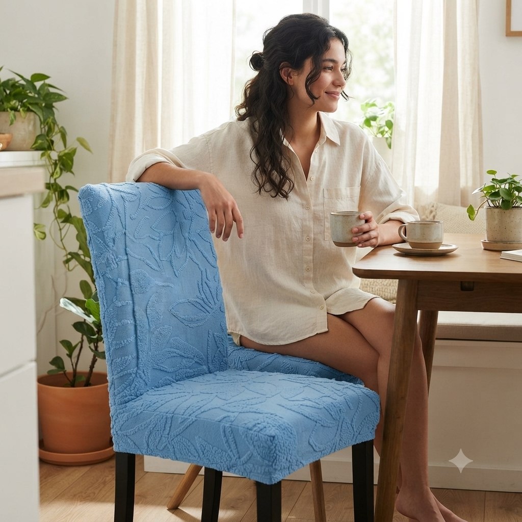 FUNDA ELÁSTICA PROTECTORA Y RENOVADORA PARA SILLAS DE COMEDOR BENELI HOME AJUSTABLE