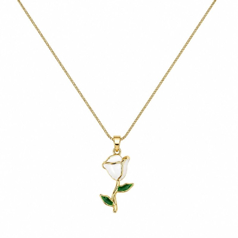 GARGANTILLA DE ENCHAPE PARA DAMA CON DISEÑO FLOR ROSA 3CM