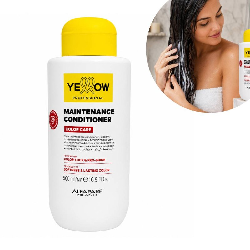 ACONDICIONADOR CUIDADO DE COLOR NUTRICIÓN Y MANTENIMIENTO YELLOW PROFESSIONAL  500ML 1 UND