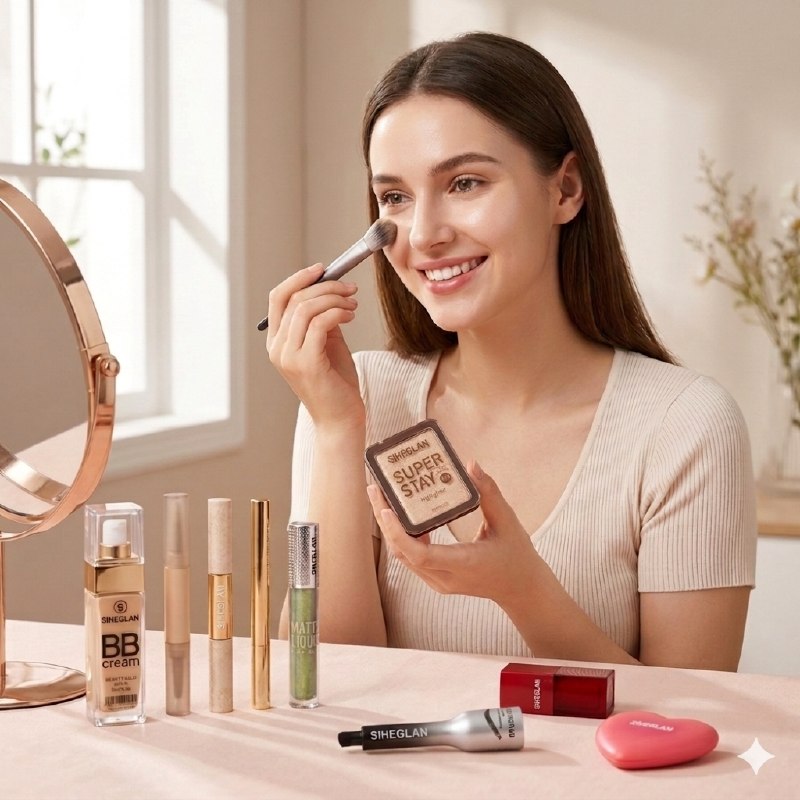 SET DE MAQUILLAJE MULTIFUNCIONAL DE 9PCS SIHEGLAN (DUPE DE SHEGLAM Y MAYBELLINE)