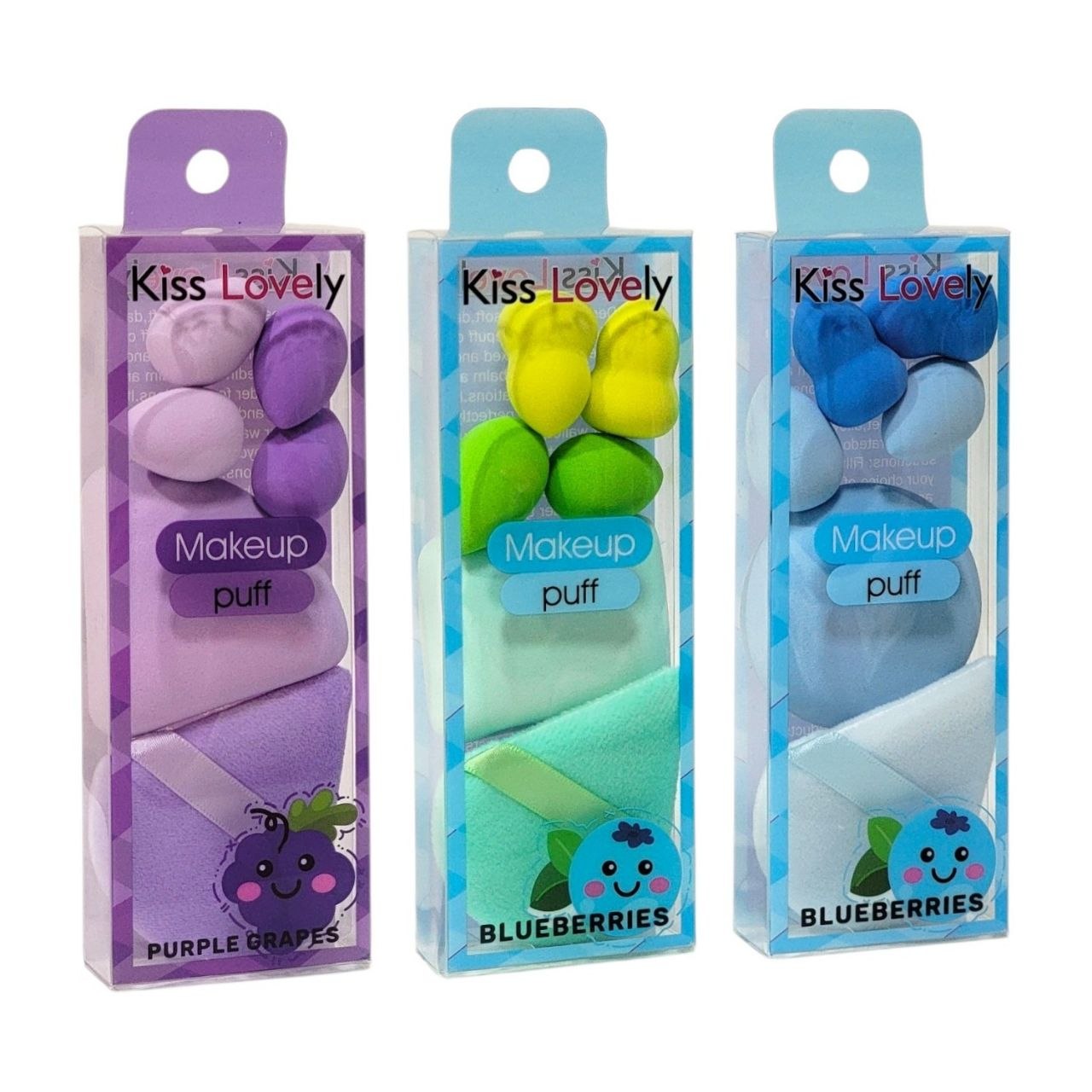 SET DE ESPONJAS U BORLAS DE MAQUILLAJE KISS LOVELY