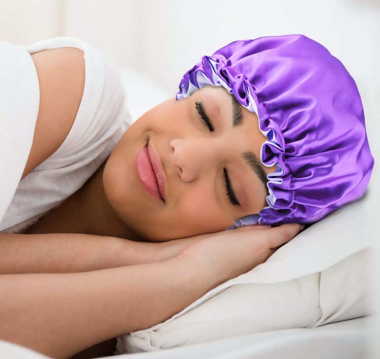 GORRO DE SATÍN EVITA EL QUIEBRE DEL CABELLO, MANTIENE LOS RIZOS, LISO PROLONGADO STAY BEAUTIFUL