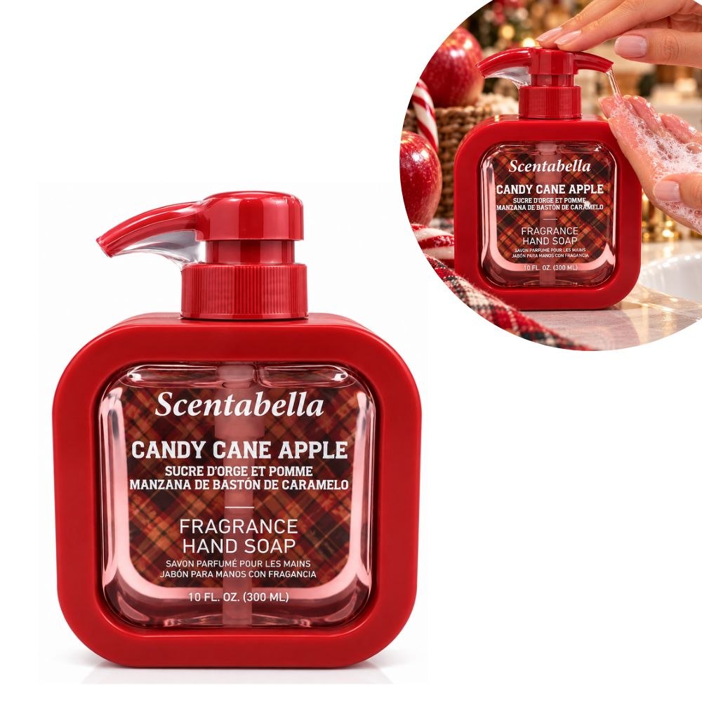 JABÓN LÍQUIDO DE MANOS CON FRAGANCIA MANZANA DE BASTÓN DE CARAMELO SCENABELLA 3000ML