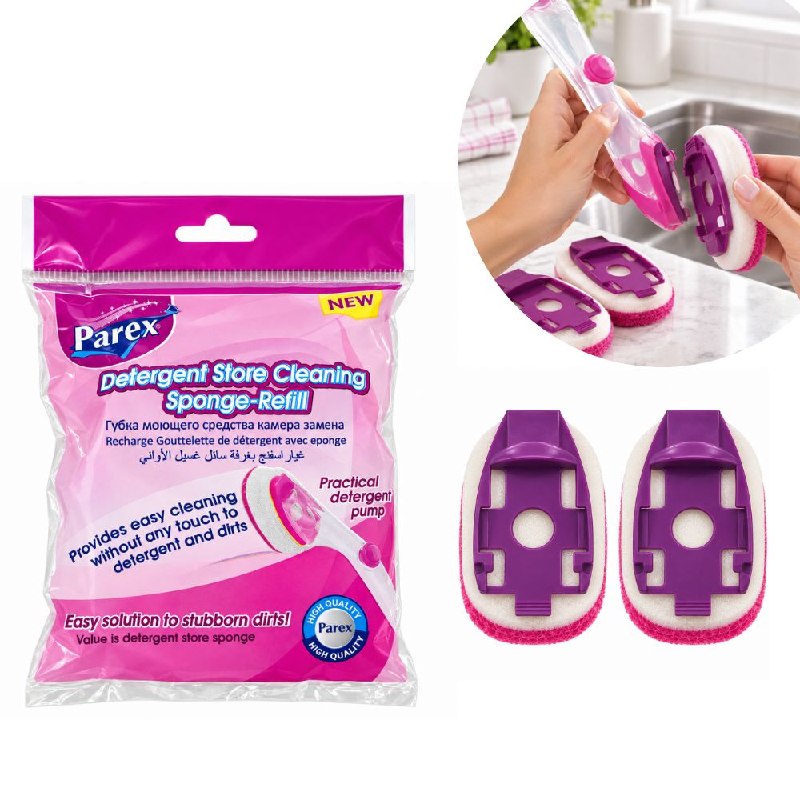 CEPILLO DE REPUESTO DE ESPONJA PARA DISPENSADOR DE DETERGENTE 2PCS PAREX 9CM