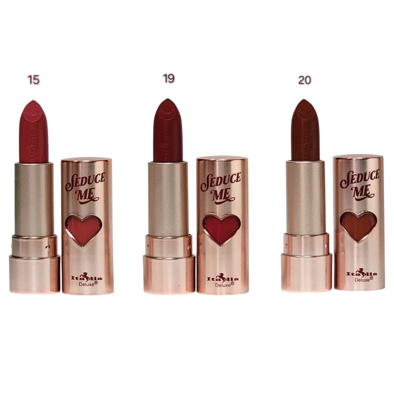 BRILLO LABIAL EN SET TRIO DE LAPICES LABIAL SATINADOS ITALIA DELUXE SEXY TRIO IN LOVE 13OZX3
