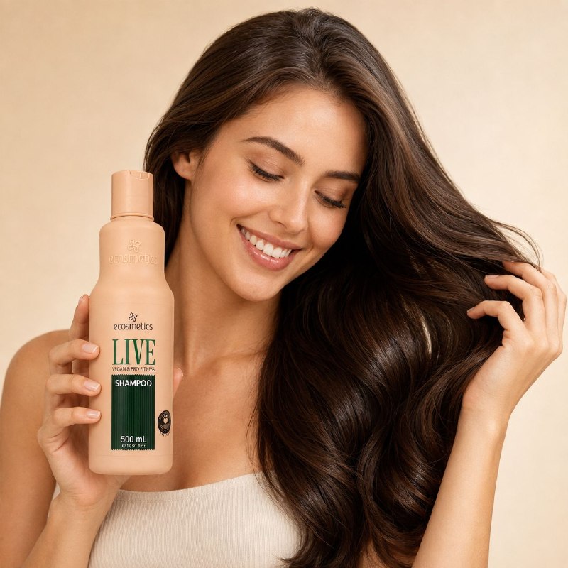 SHAMPOO LIMPIEZA DIARIA Y FRESCURA ECOSMETICS LIVE 500ML 1 UND