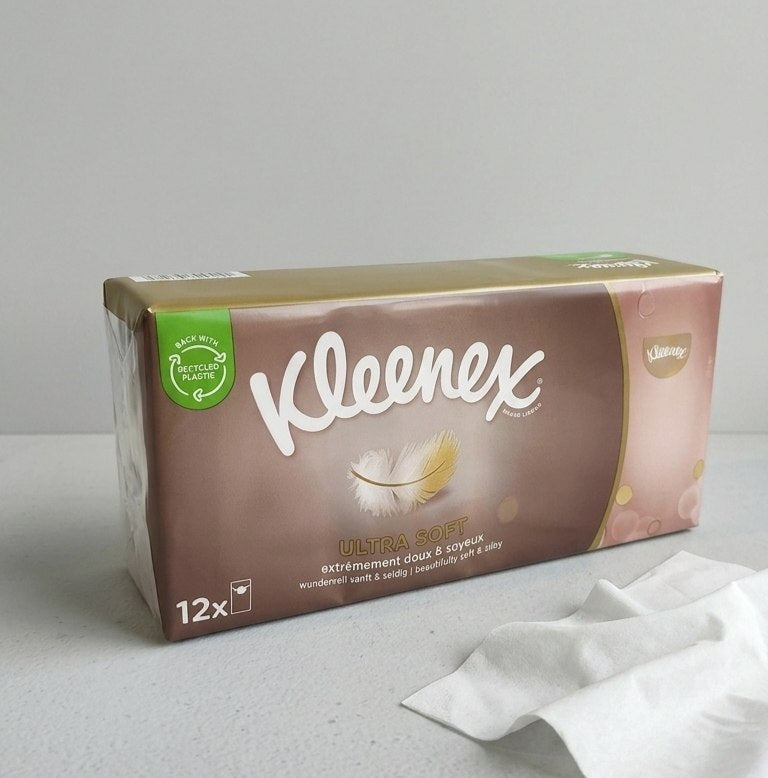 PAÑUELOS FACIALES DESECHABLES DE PAPEL ULTRA SUAVES 12 PAQUETES KLEENEX