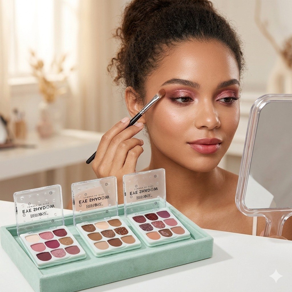 PALETA DE SOMBRAS DE OJOS NEUTRALES Y BRILLANTES 6 TONOS BBROSE 11G