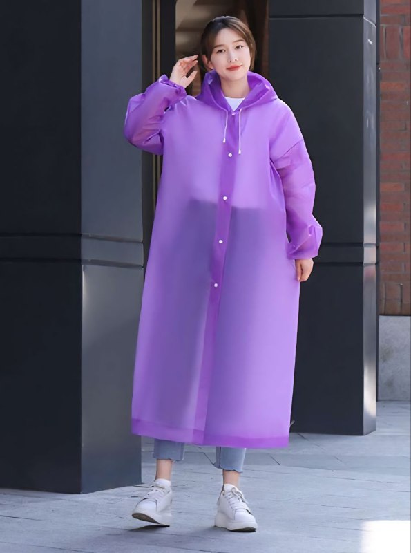CAPOTE FORRO PARA LLUVIA IMPERMEABLE PARA ADULTOS, LIGERO Y FACIL DE LLEVAR, 5 COLORES EVA LIGHTWEIGHT RAINCOAT