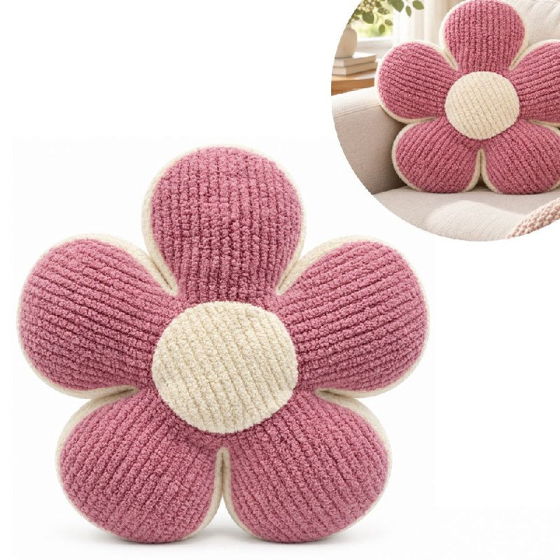 COJIN DECORATIVO EN FORMA DE FLOR SUAVE 36X36CM