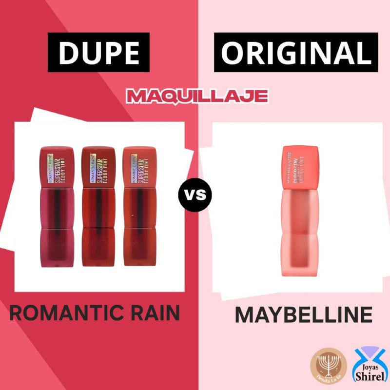 BRILLO LABIAL TINTA LIQUIDA DE ALTA FIJACION NATURAL DURADERA ROMANTIC RAIN (DUPE DE MAYBELLINE)