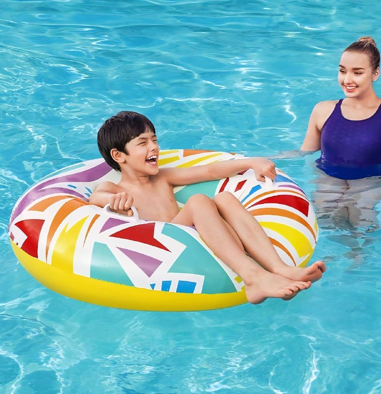 FLOTADOR INFLABLE EN FORMA DE DONA CON ASAS DE RESISTENCIA BESTWAY 105CM