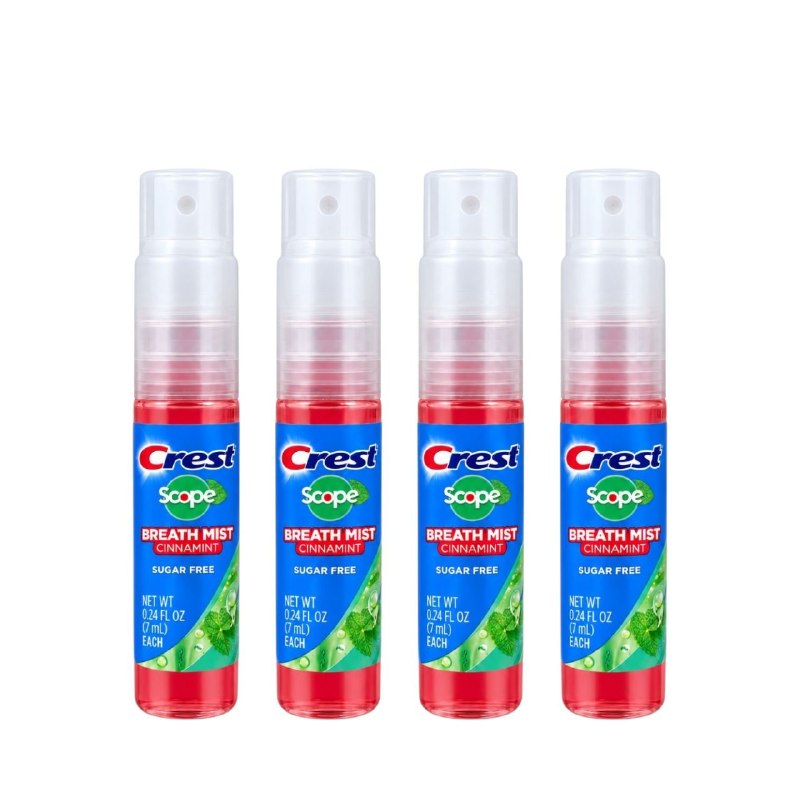 SPRAY BUCAL, PARA LA BOCA DE MENTA CON CANELA QUE ELIMINA GERMENES Y MAL ALIENTO CREST SCOPE 7MLX4