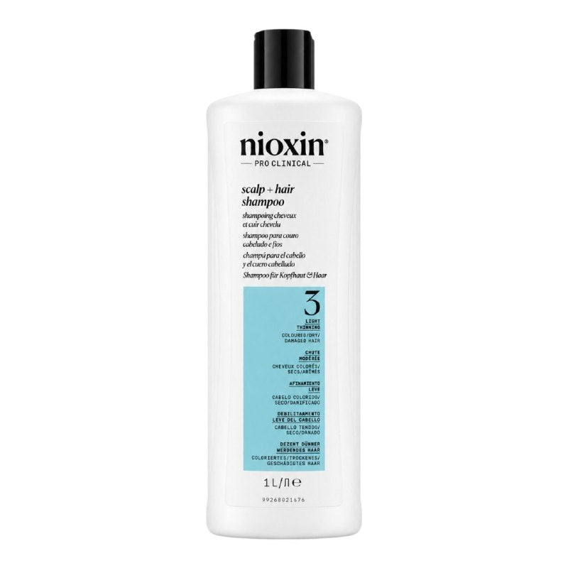 SHAMPOO PURIFICANTE, PROTECTOR DE COLOR Y DENSIFICADOR PARA CABELLO TEÑIDO NIOXIN 1000ML
