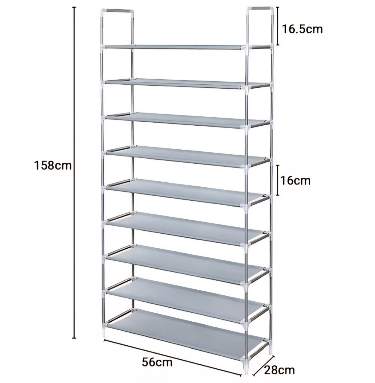 ORGANIZADOR ZAPATERA VERTICAL MULTINIVEL DE ALTA CAPACIDAD 56X28X158CM