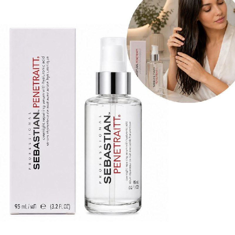 SUERO CAPILAR NOCTURNO REPARADOR E HIDRATANTE SIN ENJUAGUE CON ACIDO HIALURONICO Y NIACINAMIDA SEBASTIAN PROFESSIONAL 95ML