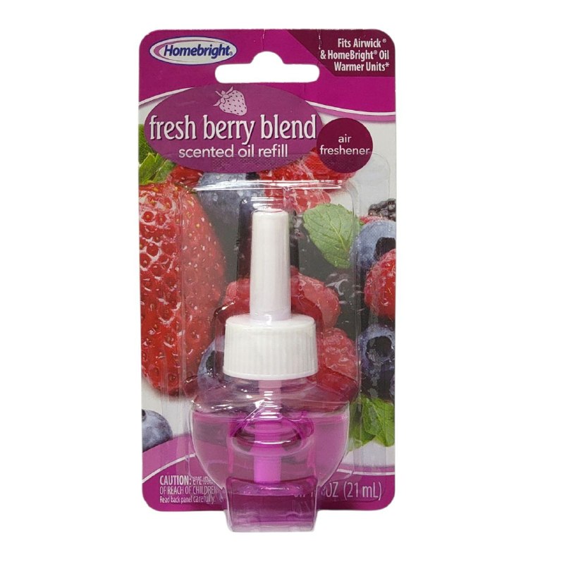 REPUESTO DE ACEITE AROMATICO CONCENTRADO PARA CALENTADOR ELECTRICO CON AROMA A BAYAS FRESCAS HOMEBRIGHT 21ML