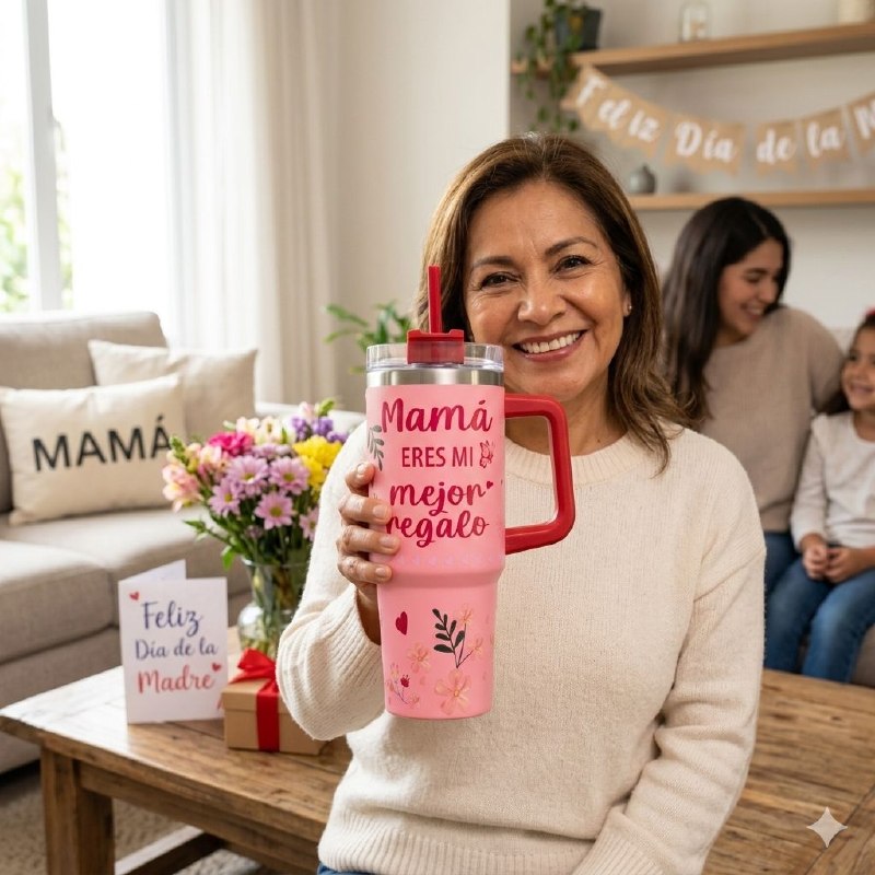 TERMO PORTATIL DE ALTA RESISTENCIA DE ACERO INOXIDABLE DEL DIA DE LAS MADRES 900ML