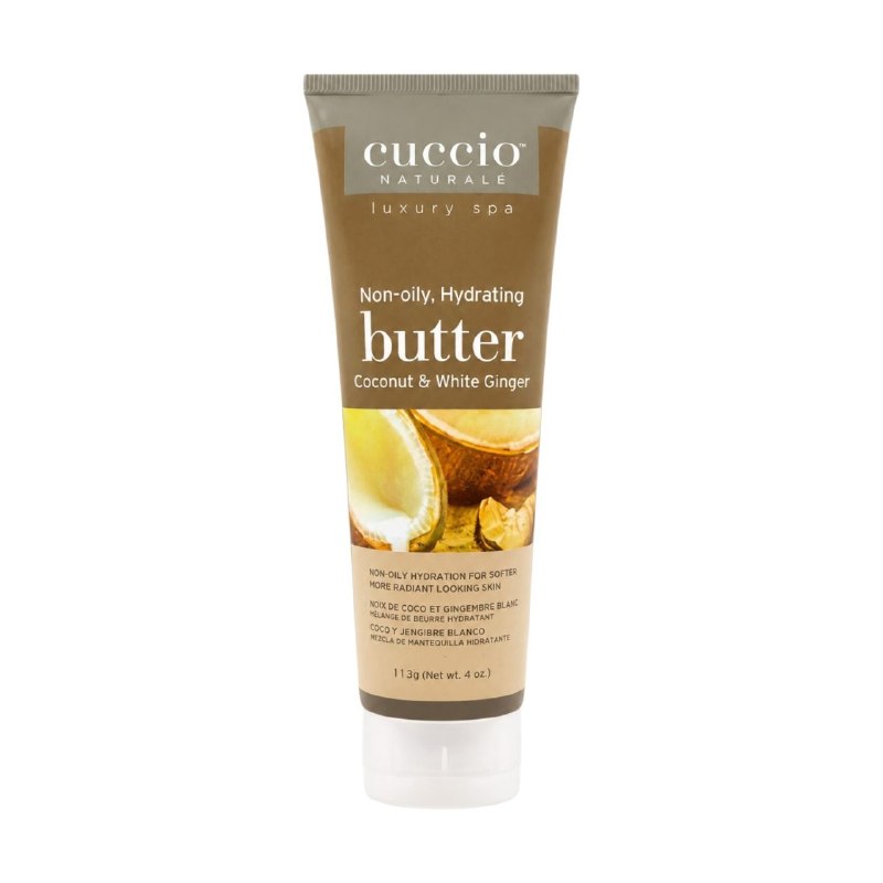 CREMA CORPORAL HIDRATANTE Y ACONDICIONADORA ESTILO SPA CON AROMA COCO Y JENGIBRE BLANCO CUCCIO 113G