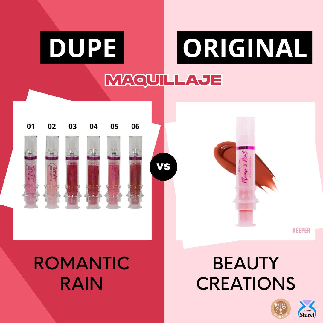 VOLUMINIZADOR DE LABIOS IMPERMEABLE ROMANTIC RAIN (DUPE DE BEAUTY CREATIONS)