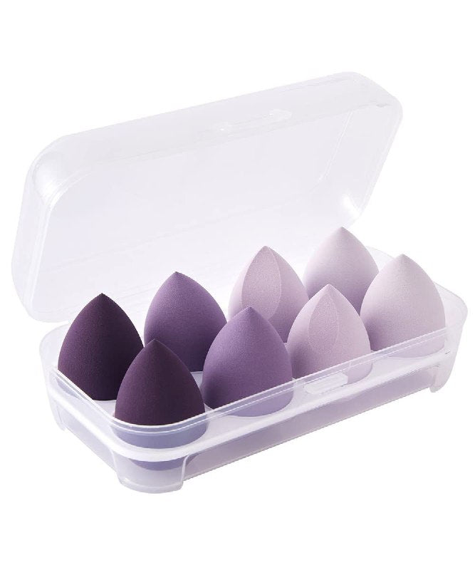 SET DE ESPONJAS DE MAQUILLAJE CON CAJA DE ALMACENAMIENTO 8PCS