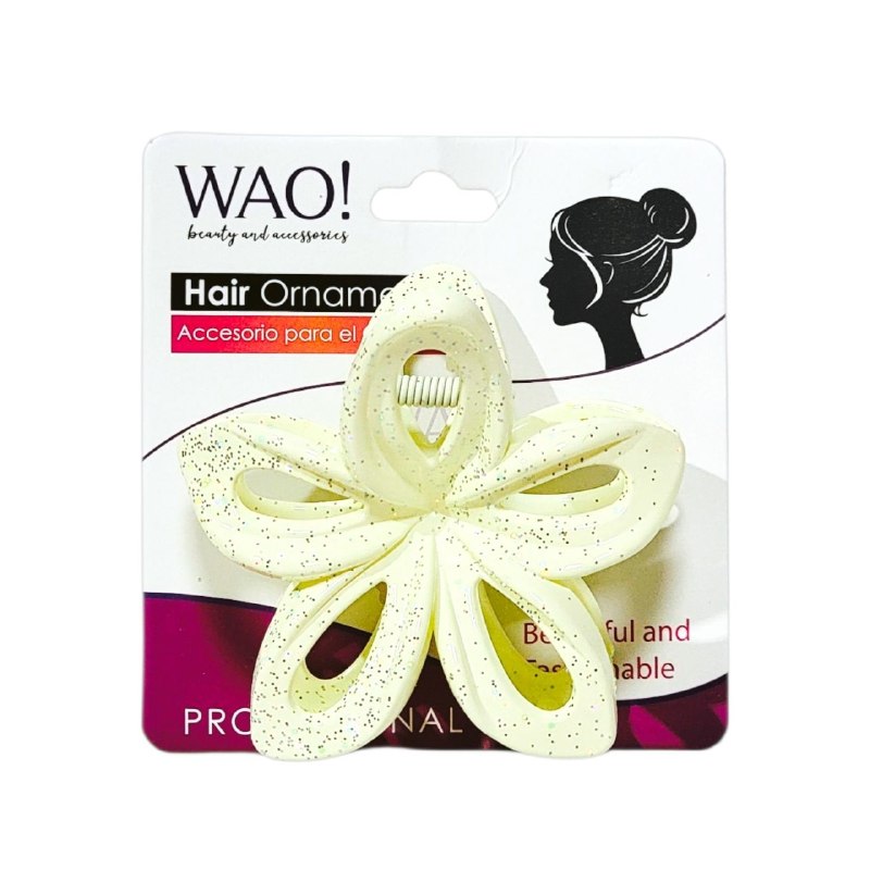 GANCHO PARA EL CABELLO CON DISEÑO DE FLOR WAO 7X9CM