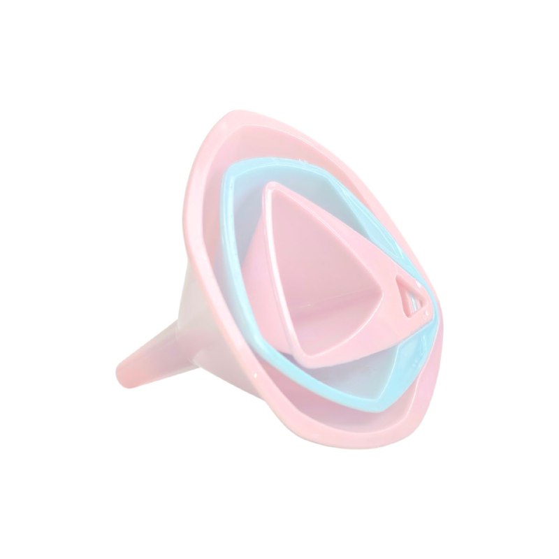 EMBUDOS DE PLASTICO PARA COCINA ELEGANTES PARA TRANSFERIR LIQUIDOS, ETC EN SET DE 3 PIEZAS