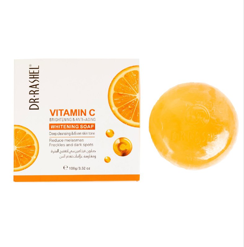 JABON FACIAL EN BARRA CON VITAMINA C DE EFECTO ILUMINADOR ANTIEDAD DR RASHEL 100G