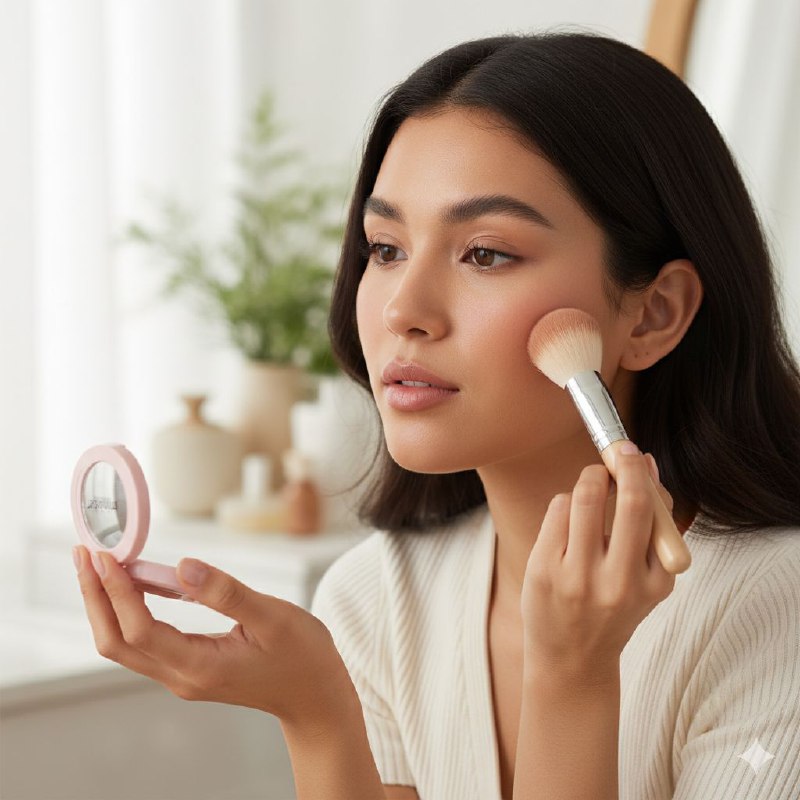 BLUSH RUBOR DE MAQUILLAJE EN POLVO DE TEXTURA LIGERA SUAVE MINISTAR 8G, 4 TONOS