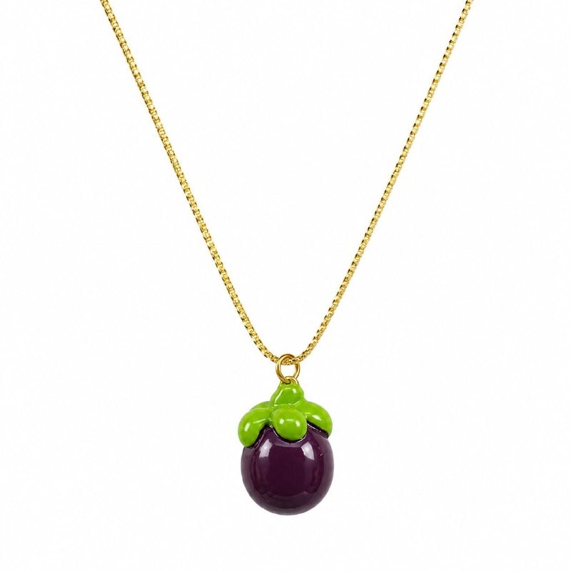 GARGANTILLA DE ENCHAPE PARA DAMA CON DISEÑO DE VERENGENA 2.3CM