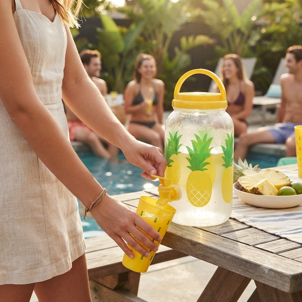 DISPENSADOR DE BEBIDAS VITROLERO DE SERVICIO PREMIUM PARA EVENTOS Y HOGAR 3,800 ML