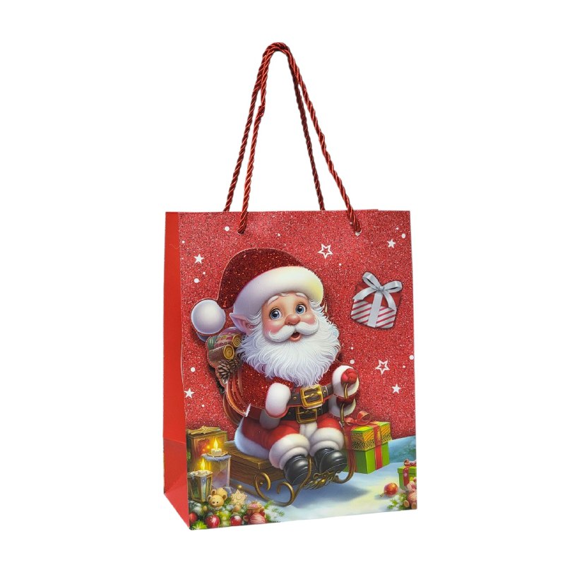 BOLSA DE REGALO NAVIDEÑA PEQUEÑA 18X23X10CM