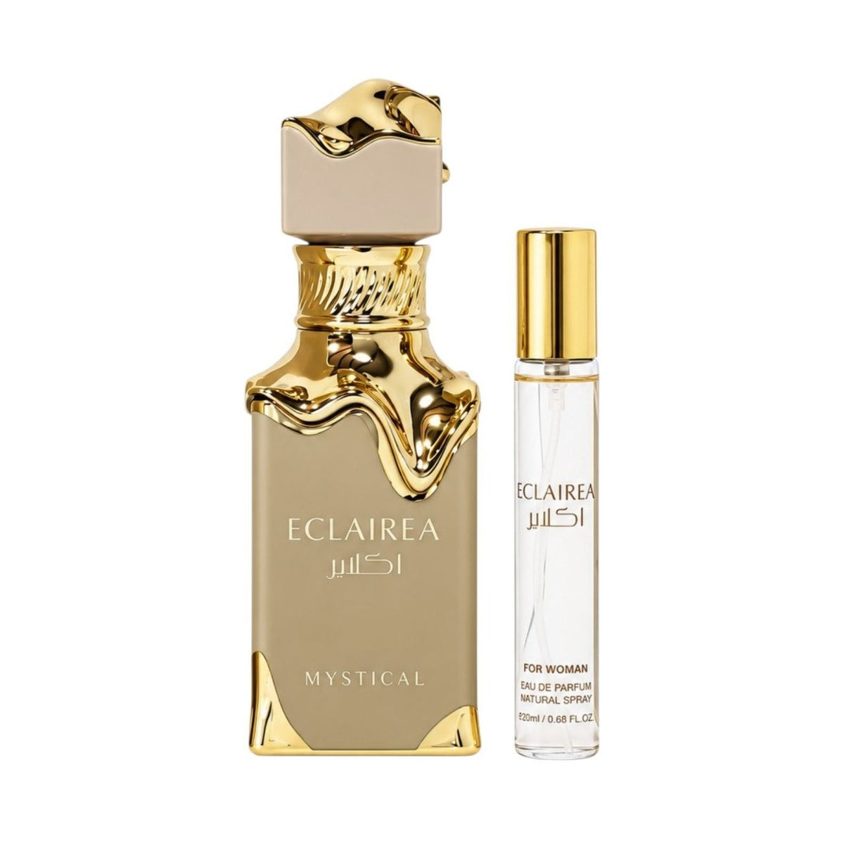 SET MYSTICAL ECLAIREA EDP 100ML SPRAY DE VIAJE 20ML (M) (AROMA SIMILAR LATTAFA ECLAIRE)