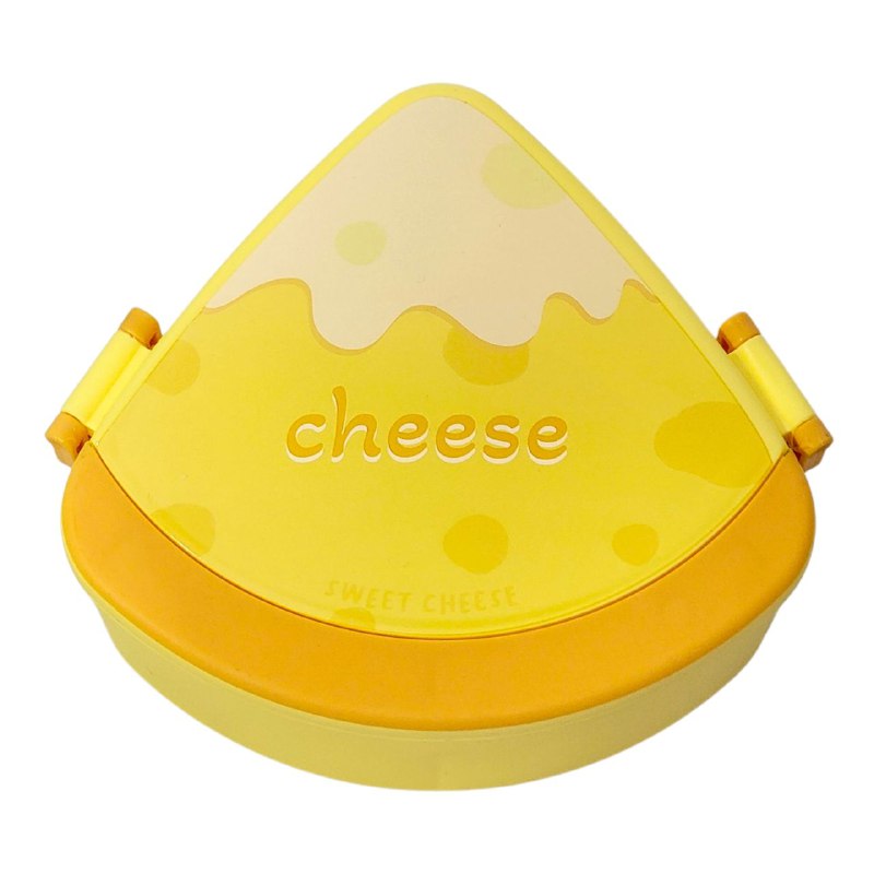 LONCHERA EN FORMA DE QUESO CON SEPARADOR Y CUBIERTOS SWEET CHEESE