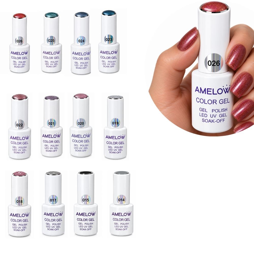 ESMALTE EN GEL PARA UÑAS AMELOW 12ML