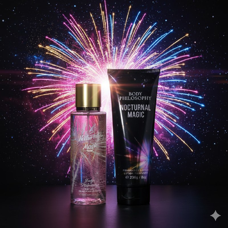 SET BODY PHILOSOPHY MAGIA NOCTURNA SPLASH 250ML, CREMA CORPORAL 236ML (M)