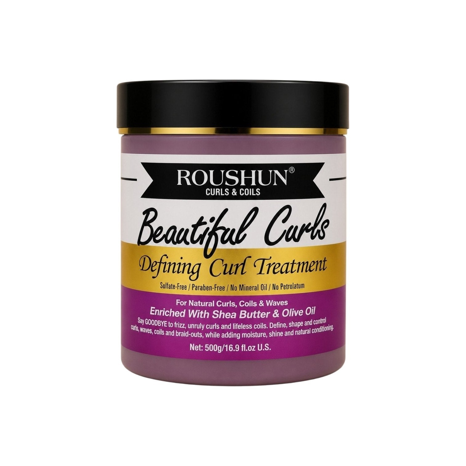 TRATAMIENTO CAPILAR PARA REALZAR, DEFINIR Y MANTENER LA FORMA NATURAL DE LOS RIZOS ROUSHUN 500GM