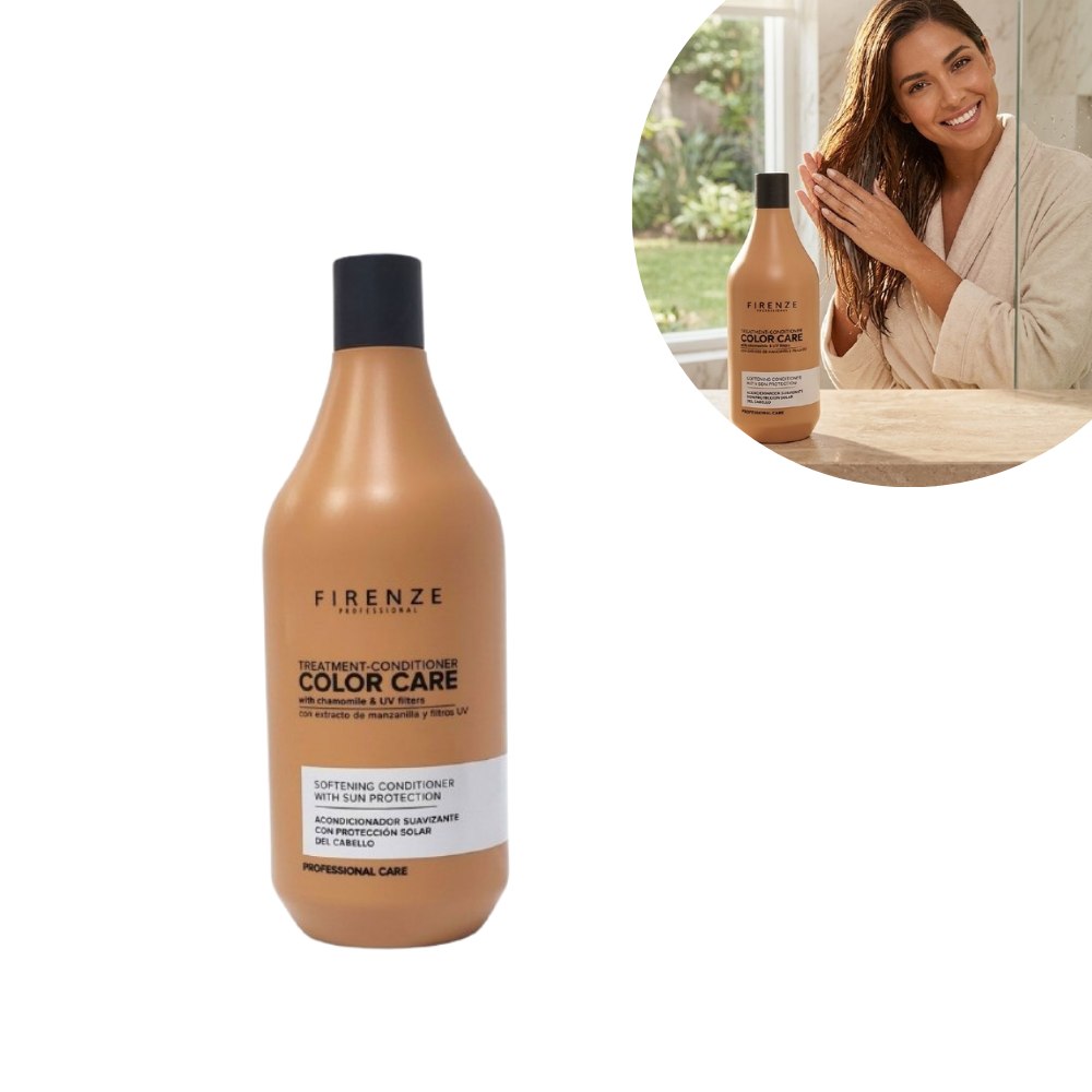 ACONDICIONADOR PROTECTOR DE COLOR Y RESTAURADOR DE BRILLO PARA PELOS TEÑIDOS Y CON MECHAS FIRENZE 500ML