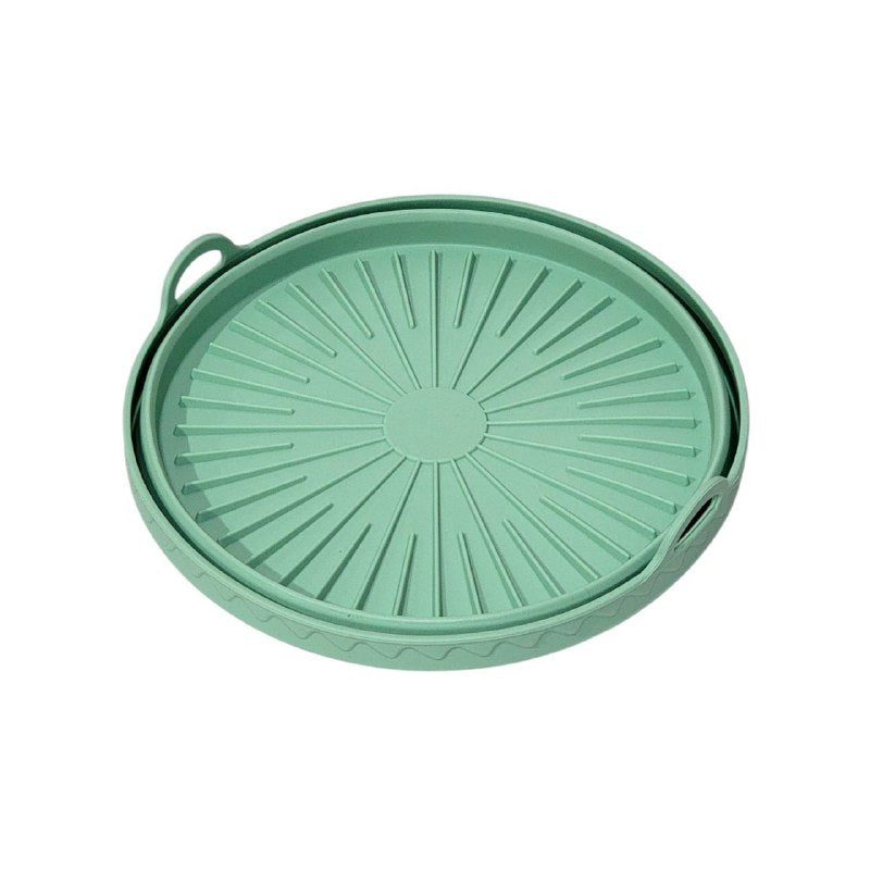 ORGANIZADOR RECIPIENTE MOLDE PLEGABLE DE SILICONA PARA HORNO O USAR EN FREIDORA DE AIRE, RESISTENTE A ALTAS TEMPERATURAS 4 COLORES