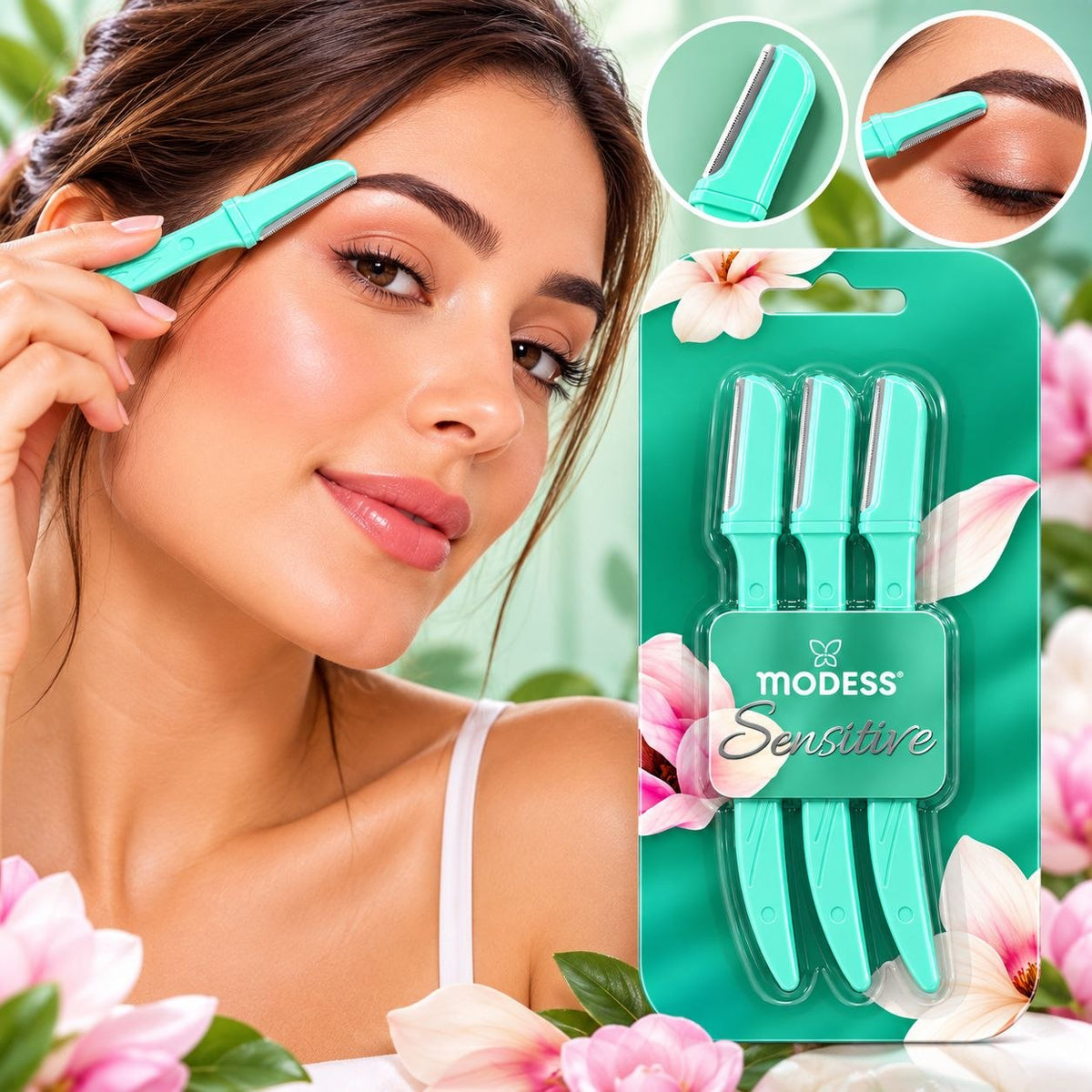 SET DE PERFILADORES DE CEJAS Y RASURADORES FACIALES SENSITIVE 3PCS MODESS