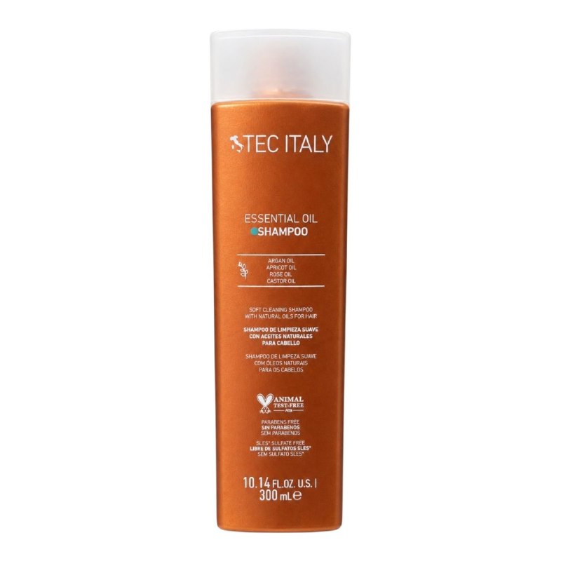 SHAMPOO NUTRITIVO CON ACEITE DE ARGAN ALBARICOQUE ROSA Y RICINO TEC ITALY 300ML