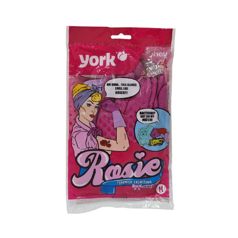 GUANTES PARA EL HOGAR MULTIUSO COLOR ROSA TALLA M YORK ROSIE