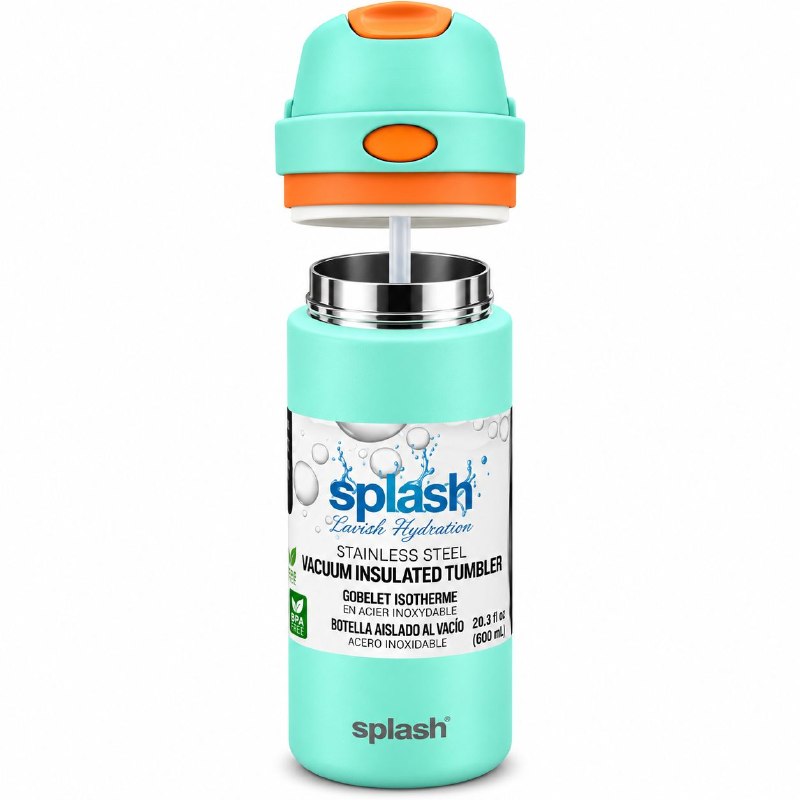 BOTE TERMICO DE ACERO INOXIDABLE SPLASH 600ML
